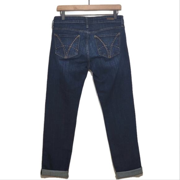 Kut from the Kloth Catherine Boyfriend Mid Rise Crop Straight Denim Jean Size 4 - Picture 8 of 12